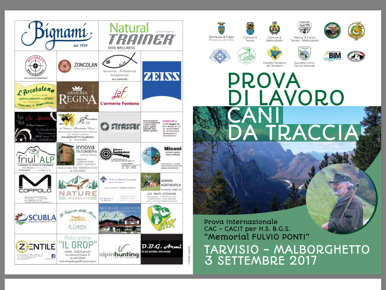 Prova di lavoro cani da traccia Tarvisio – Malgorghetto 3 Settembre 2017