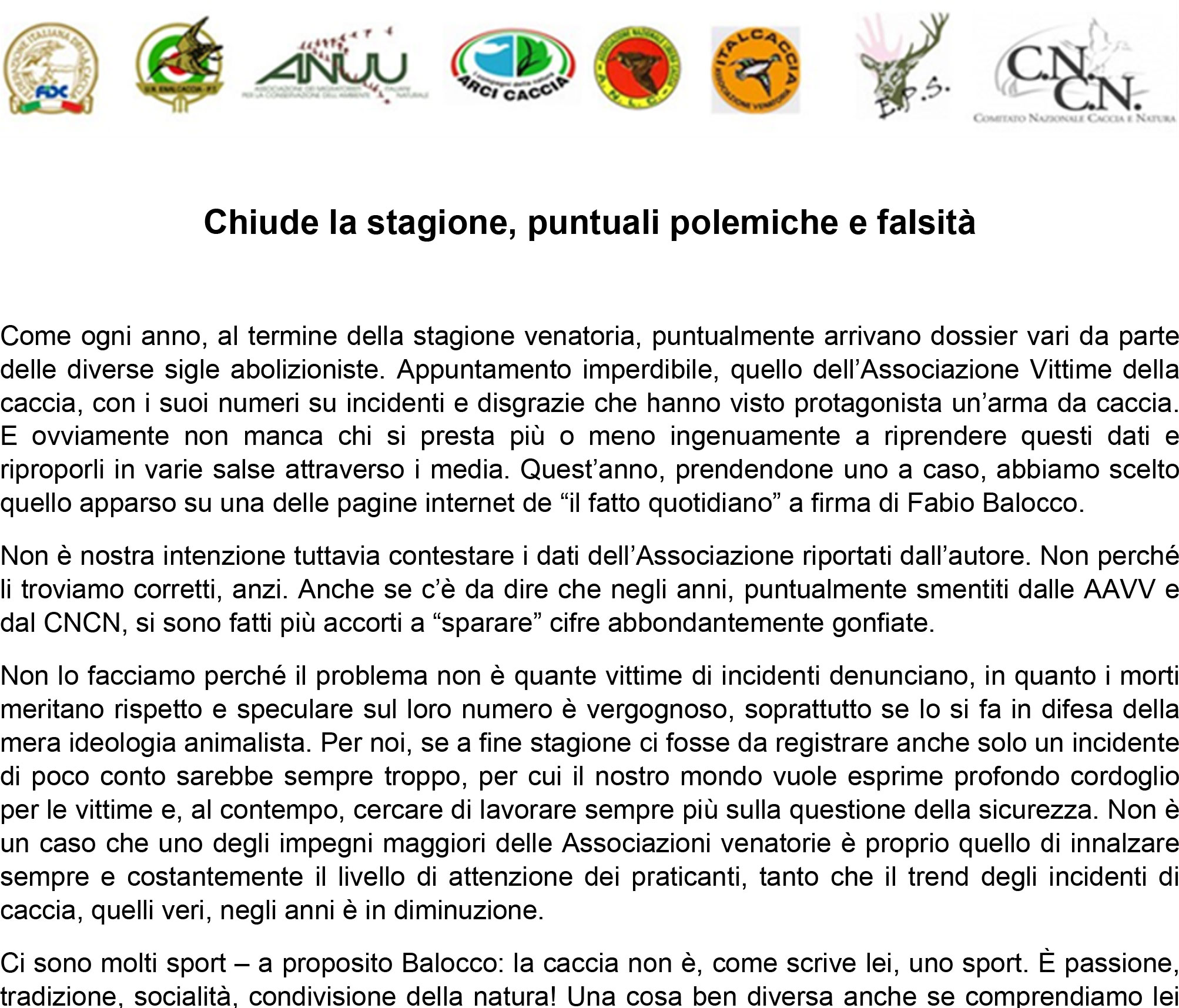 Chiude la stagione… con le solite puntuali polemiche e falsità