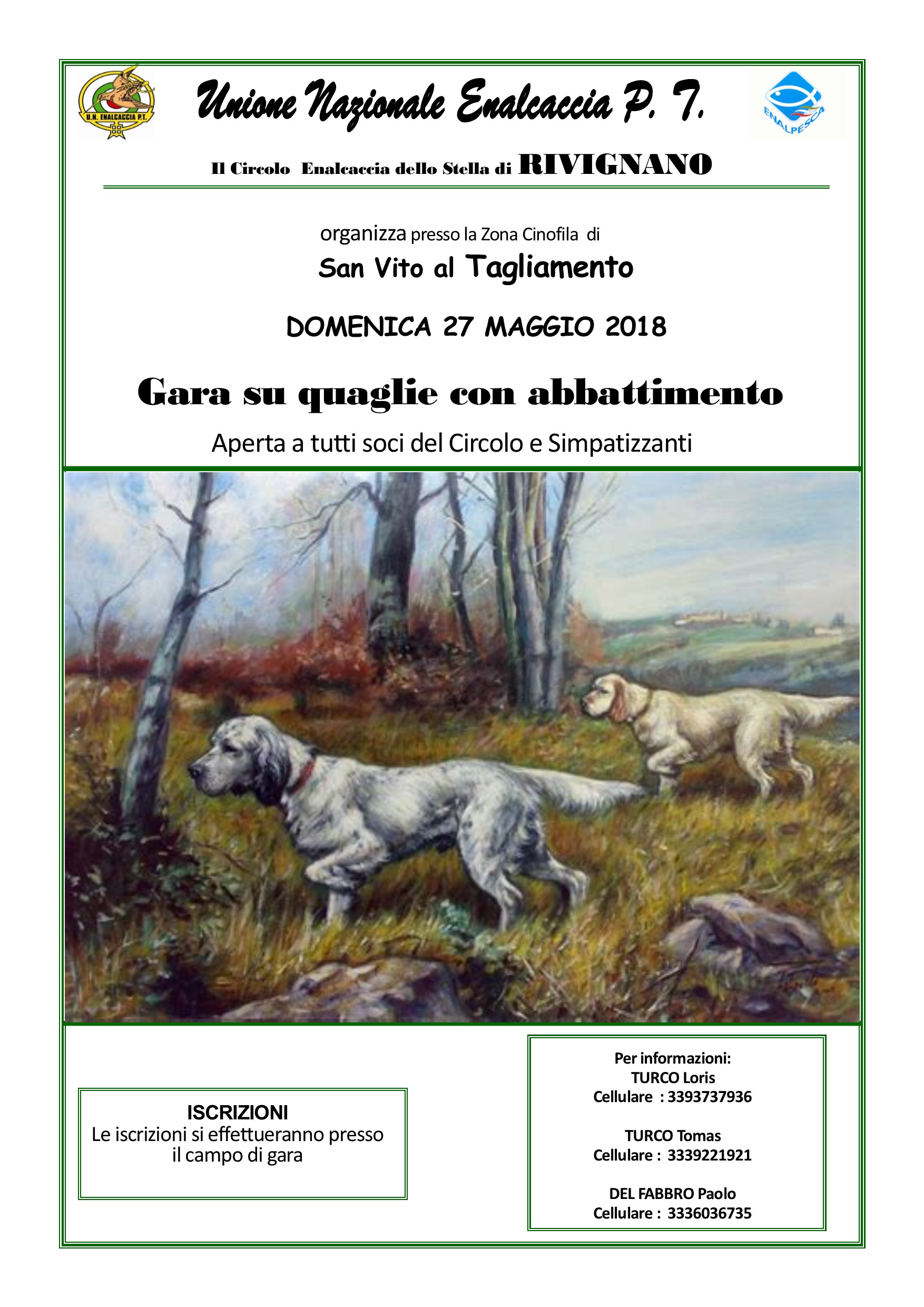 Gara su quaglie con abbattimento