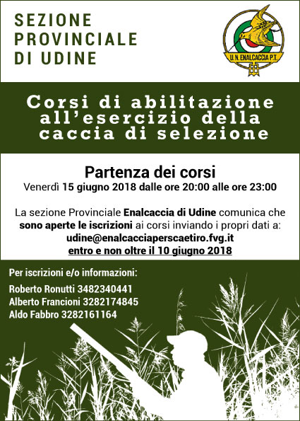 Corsi di abilitazione  all’esercizio della  caccia di selezione